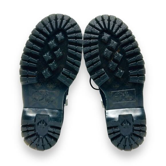 NWOT Dr. Martens Jadon Black Silver Distressed Metallic Fur Lined Moto Boots 6 - Picture 10 of 11